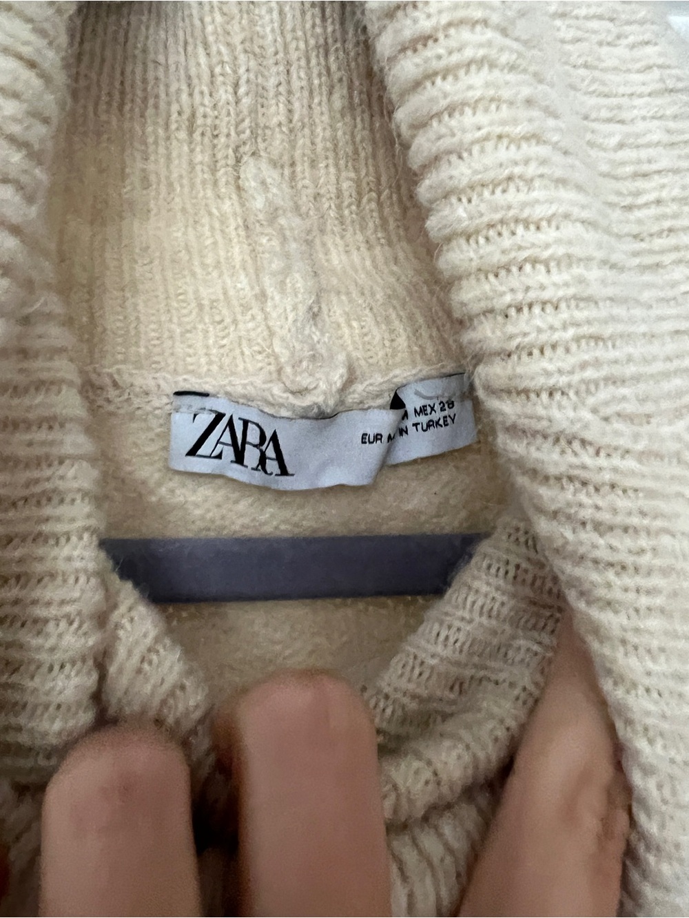 Zara Cashmere Blend Cowl Neck Poncho Sweater - Picture 9 of 9